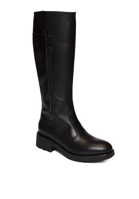 Black leather boot NERO GIARDINI | 411873GUANTO-100